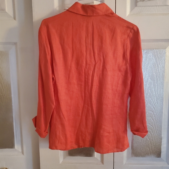 New Talbots Tangerine Blouse S Med - Picture 3 of 7